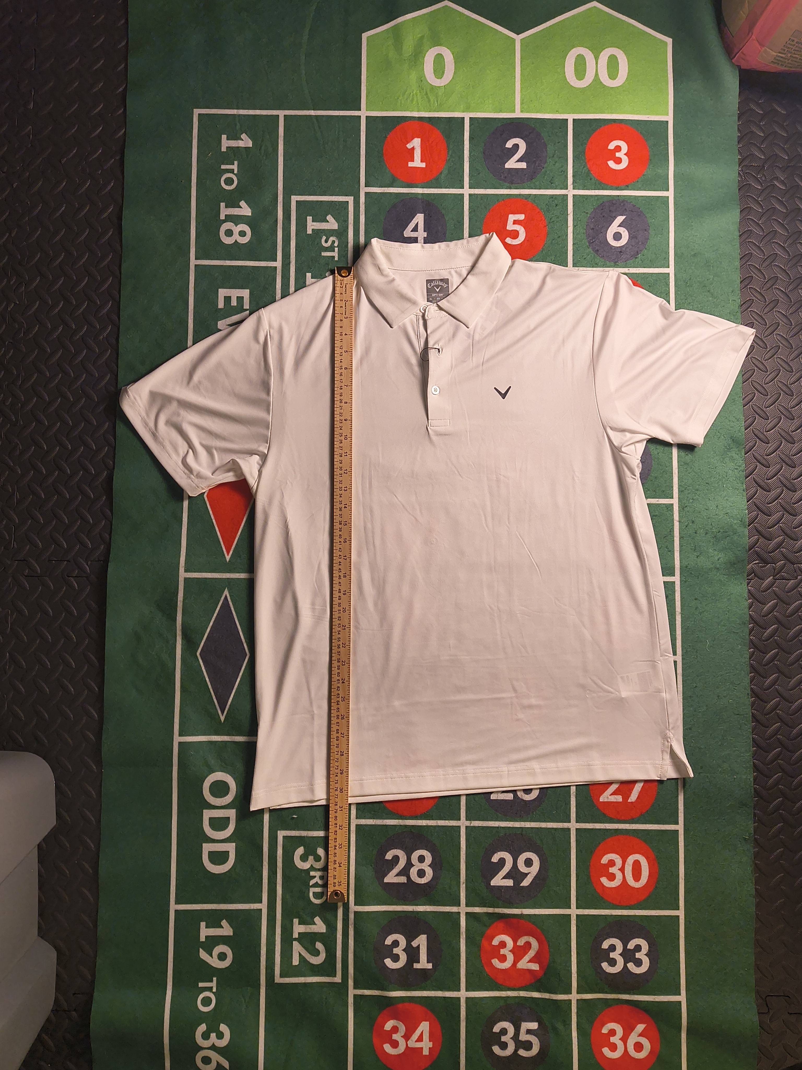 Callaway Mens Xl Bright White Opti-Dri Golf Polo Upf 50 Stretch Nwt — image 3 of 8